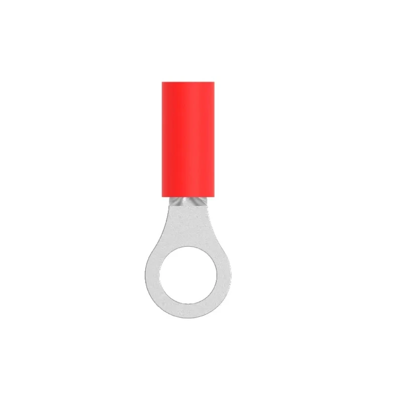 TE Connectivity PIDG Insulated Ring Terminal, Nylon Insulation, M5 Stud Size, 22 AWG to 16 AWG Wire Size, Red 130005