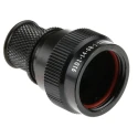 Polamco Circular Connector Backshell, 14 Shell Size, Straight Orientation, Aluminium Alloy Housing, Black 91D1-14-08-1-ZB