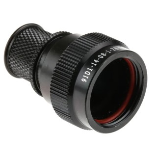 Polamco Circular Connector Backshell, 14 Shell Size, Straight Orientation, Aluminium Alloy Housing, Black 91D1-14-08-1-ZB
