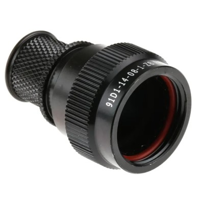 Polamco Circular Connector Backshell, 14 Shell Size, Straight Orientation, Aluminium Alloy Housing, Black 91D1-14-08-1-ZB
