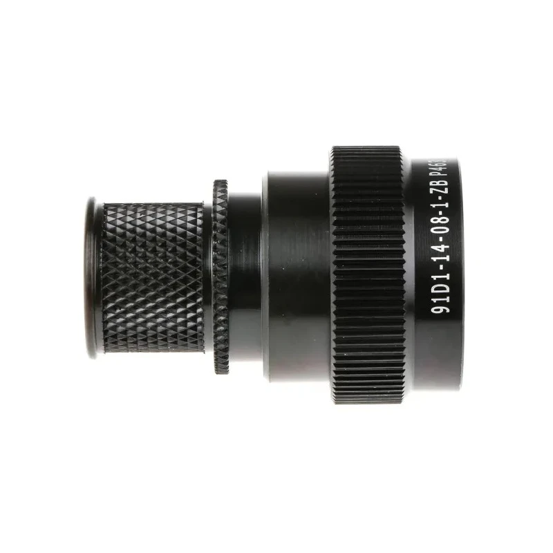 Polamco Circular Connector Backshell, 14 Shell Size, Straight Orientation, Aluminium Alloy Housing, Black 91D1-14-08-1-ZB