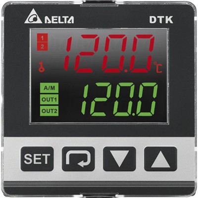 Delta Electronics Panel Mount PID Temperature Controller 1 Input 2 Output Relay 240V DTK7272R01