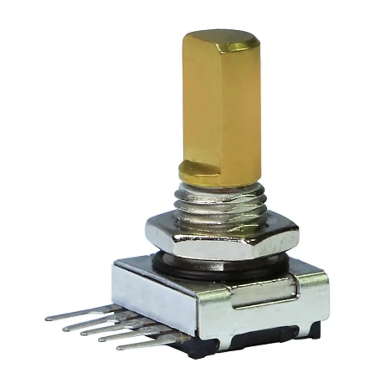 Elma Mechanical Rotary Encoder 16 ppr Pulse 2 Bit Quadrature Digital Square Wave 6 mm Slotted Shaft E33-CT6C2-M01T