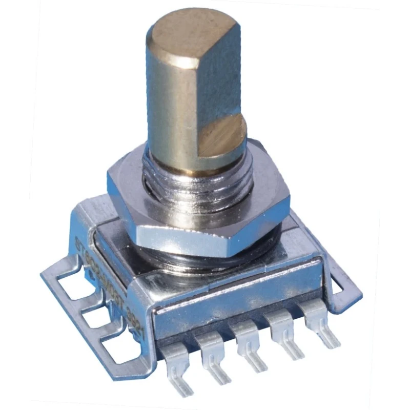 Elma Mechanical Rotary Encoder 16 ppr Pulse 2 Bit Quadrature Digital Square Wave, 6 mm Slotted Shaft E33-ST6C2-M01T
