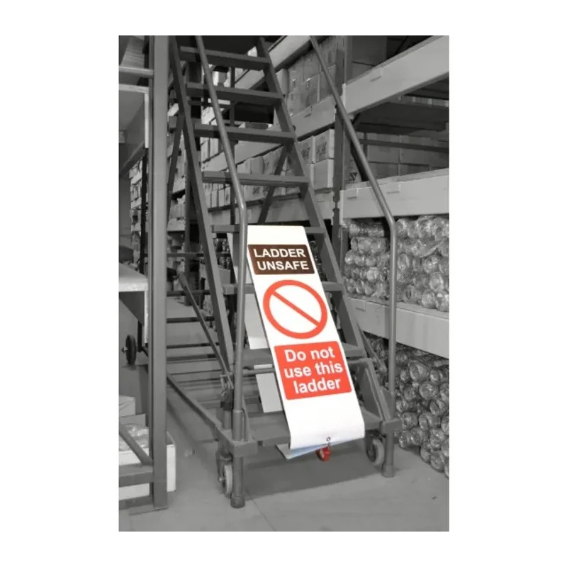 Spectrum Industrial Safety Ladder Tag Red on White English Language 1 Per Pack C2961
