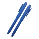 BS Teasdale Blue Ink DetectaPen Retractable Stainless Steel Body Ink Pen J800/B/B