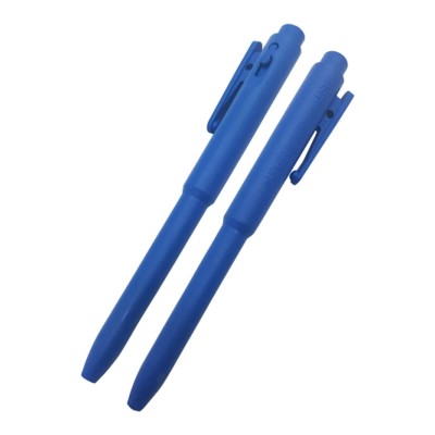 BS Teasdale Blue Ink DetectaPen Retractable Stainless Steel Body Ink Pen J800/B/B