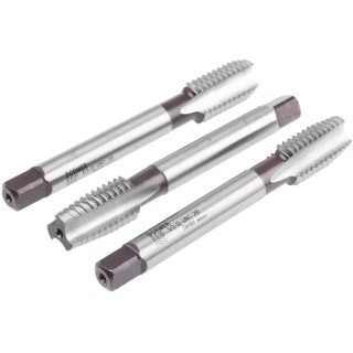 Dormer High-Speed Steel 1/2-13UNC Thread Straight Flute Hand Tap Set 3 Pieces E5151/2NO6