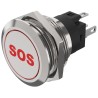 EAO Illuminated Push Button Switch, Momentary, Panel Mount, 22.3 mm Cutout, SPDT Contact, Red LED 82-6151.1A14.B015