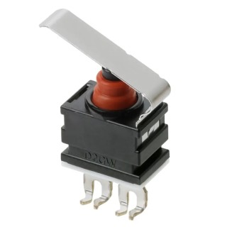 Omron Hinge Lever Subminiature Micro Switch, Quick Connect Terminal, 1mA Contact Current, 13.5V DC, SPST, IP67 D2GW-A1L3F