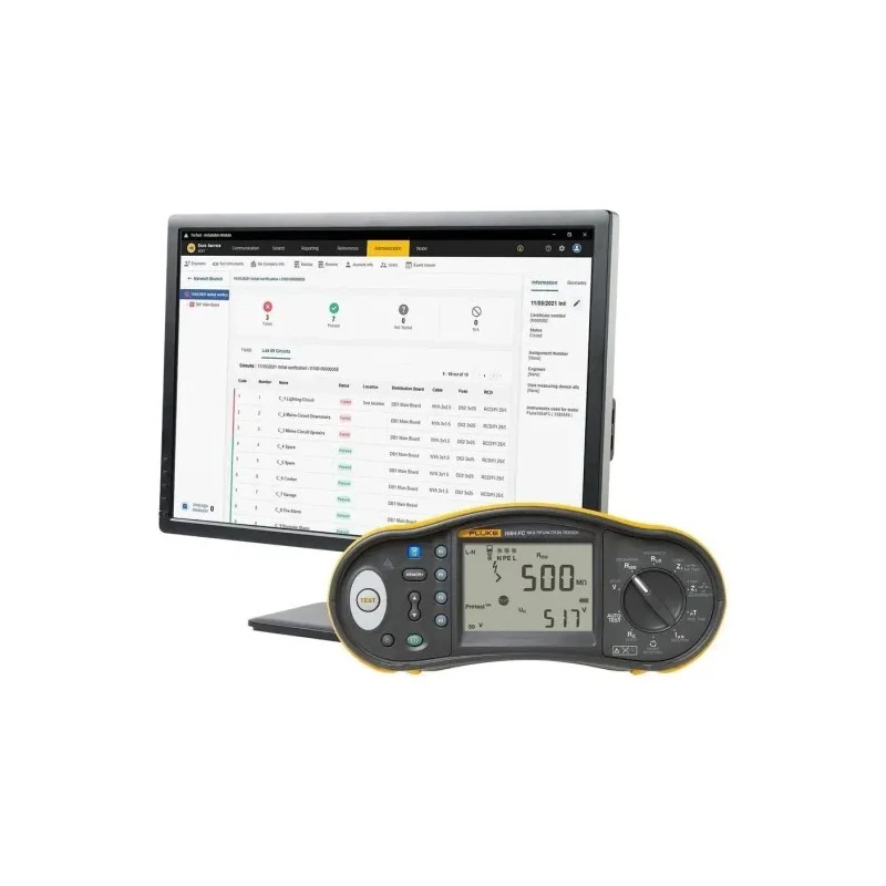 Fluke Multifunction Tester 1kV Earth Resistance Measurement USB Interface 1664FC DE FTT KIT
