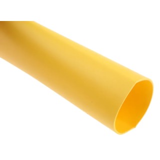 RS PRO Heat Shrink Tubing Yellow 24 mm Sleeve Diameter x 1.2 m Length 3:1 Shrink Ratio 241-7539