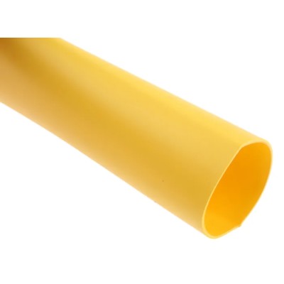 RS PRO Heat Shrink Tubing Yellow 24 mm Sleeve Diameter x 1.2 m Length 3:1 Shrink Ratio 241-7539
