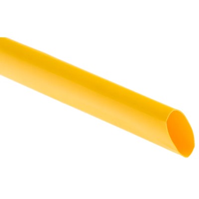 RS PRO Polyolefin Heat Shrink Tubing Yellow 19 mm Sleeve Diameter x 1.2 m Length 3:1 Shrink Ratio 241-7494