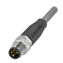 BALLUFF Male 4 Way Straight to Male 4 Way Unterminated Sensor Actuator Cable 2m BCC02PC