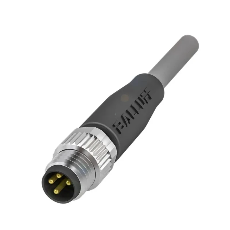 BALLUFF Male 4 Way Straight to Male 4 Way Unterminated Sensor Actuator Cable 2m BCC02PC