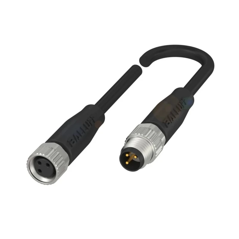 BALLUFF Sensor Actuator Cable 4-Way Female Straight to 4-Way Male Straight, Polyurethane Jacket, 600mm BCC02R6