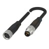 BALLUFF Sensor Actuator Cable 4-Way Female Straight to 4-Way Male Straight, Polyurethane Jacket, 600mm BCC02R6
