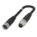 BALLUFF Female 4 Way Straight to Male 4 Way Straight Sensor Actuator Cable 250V 1m BCC02R7