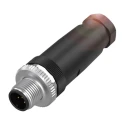 BALLUFF Circular Connector, 5 Contacts, Cable Mount, M12 Connector, Plug, Male, IP67, 4A Current, 125V, BCC06EY
