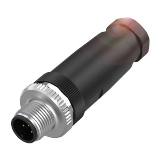 BALLUFF Circular Connector, 5 Contacts, Cable Mount, M12 Connector, Plug, Male, IP67, 4A Current, 125V, BCC06EY