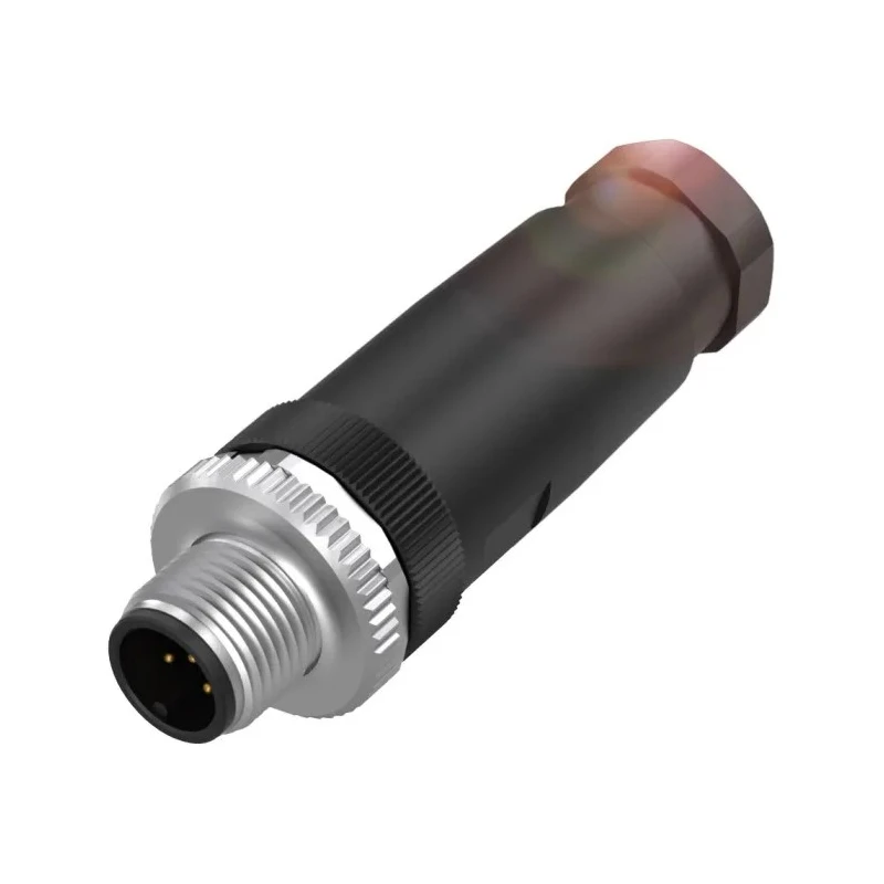 BALLUFF Circular Connector, 5 Contacts, Cable Mount, M12 Connector, Plug, Male, IP67, 4A Current, 125V, BCC06EY