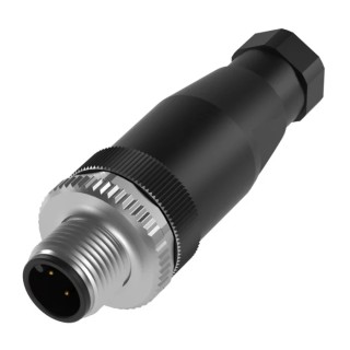 BALLUFF Circular Connector, 5 Contacts, Cable Mount, M12 Connector, Plug, IP67, 4A Current, Voltage 125V BCC06YA