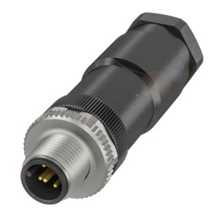 BALLUFF Circular Connector, Cable Mount, 5 Contacts, M12 Connector, Plug, Male, IP67, 4A, 125V AC, BCC09JW