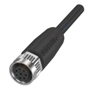 BALLUFF Sensor Actuator Cable Female 4 Way Straight to Male 4 Way Unterminated Black Polyurethane 20m BCC0AT4