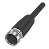 BALLUFF Sensor Actuator Cable Female 4 Way Straight to Male 4 Way Unterminated Black Polyurethane 20m BCC0AT4