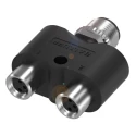 BALLUFF Circular Connector Adapter M12 x 1 Male M8 x 1, 3A Current, IP67, 60V AC, Gold-Plated Contacts BCC09JC