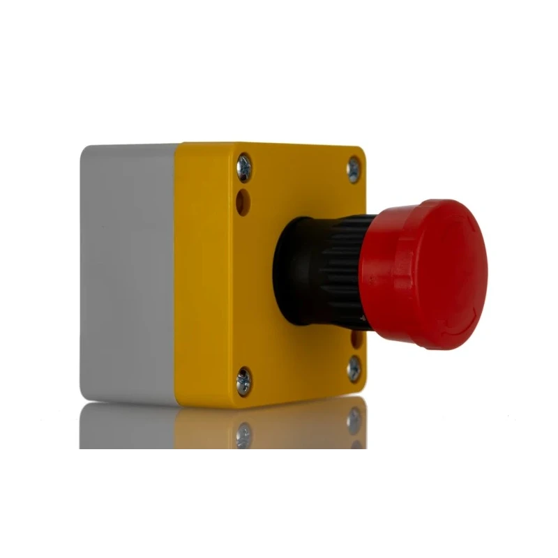 RS PRO Twist Release Emergency Stop Push Button Surface Mount 1 NC IP65 250V dc 24V ac 40mm Head Diameter 70mm 242-0842