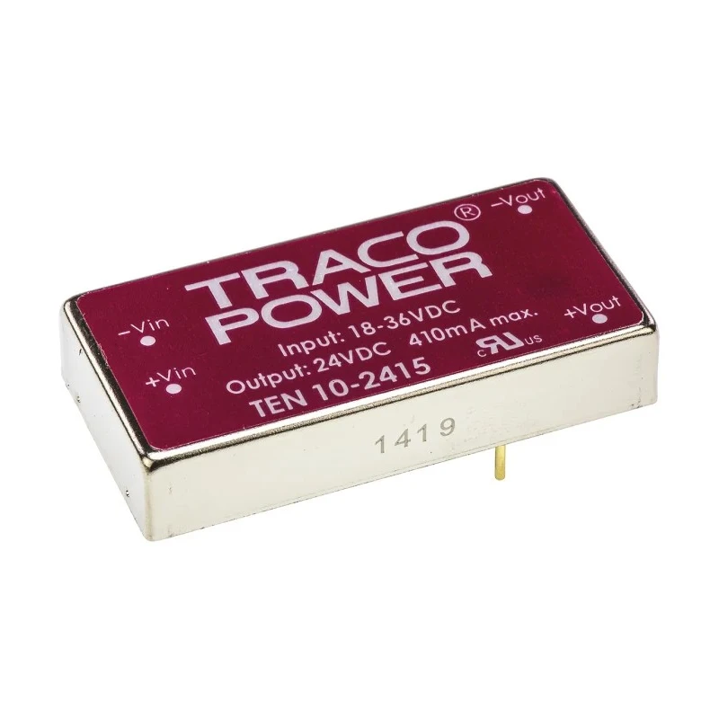 TRACOPOWER Industrial Grade High Efficiency 10W PCB Mount DC/DC Converter TEN 10-2415