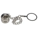 Bulgin Female Circular Connector Dust Cap Shell Size M12 IP67 Rated Nickel Finish Brass PXMBNI12