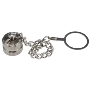 Bulgin Female Circular Connector Dust Cap Shell Size M12 IP67 Rated Nickel Finish Brass PXMBNI12