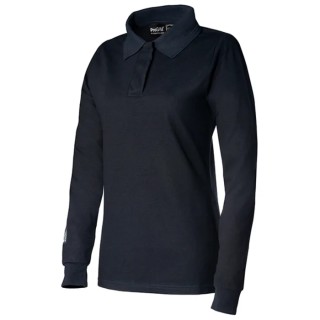 ProGARM Premium Long Sleeve Navy Yarn Polo Shirt Size L Pull Over Closure EN ISO 11612:2015 5202-NAV-12