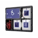 Fulleon Assistance Tactile Sign Disabled Assistance English Text Blue Symbol CFEASL4