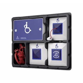 Fulleon Assistance Tactile Sign Disabled Assistance English Text Blue Symbol CFEASL4