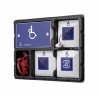 Fulleon Assistance Tactile Sign Disabled Assistance English Text Blue Symbol CFEASL4