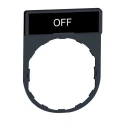 Schneider Electric Label Holder for Use with Harmony XB4 and Harmony XB5 Range, Pre-printed White OFF on 1 Black ZBY2312