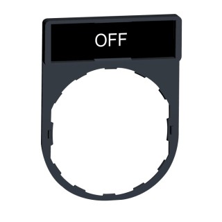 Schneider Electric Label Holder for Use with Harmony XB4 and Harmony XB5 Range, Pre-printed White OFF on 1 Black ZBY2312