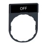 Schneider Electric Label Holder for Use with Harmony XB4 and Harmony XB5 Range, Pre-printed White OFF on 1 Black ZBY2312