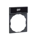 Schneider Electric Label Holder for Use with Harmony XB4 and Harmony XB5 Range, Pre-printed White OFF on 1 Black ZBY2312