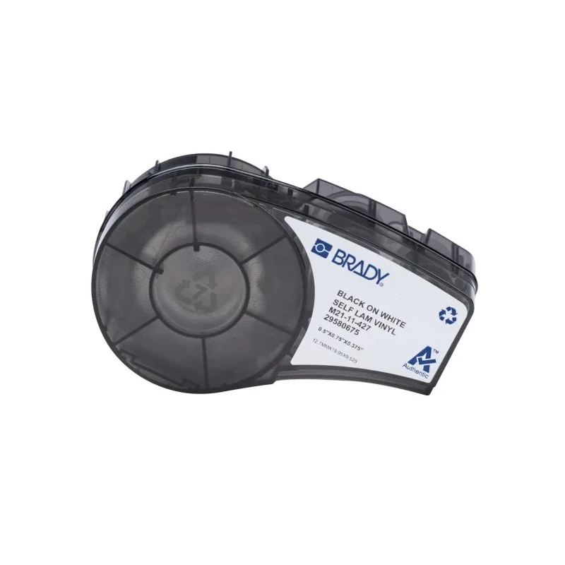 Brady Black on Black White Label Printer Tape, 12.7 mm Width, 19.05 mm Label Length M21-11-427