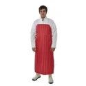NEUTRAL Red White Reusable Dyed Woven Nylon & Polyester Oxford Apron, Non-Breathable Polyurethane Coated with Water A0032