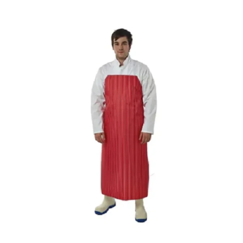 NEUTRAL Red White Reusable Dyed Woven Nylon & Polyester Oxford Apron, Non-Breathable Polyurethane Coated with Water A0032