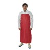 NEUTRAL Red White Reusable Dyed Woven Nylon & Polyester Oxford Apron, Non-Breathable Polyurethane Coated with Water A0032
