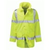 Orbit International Geraint Yellow Unisex Hi Vis Jacket Size L with Zipper Fastening Press Stud Storm Flap H0173/O