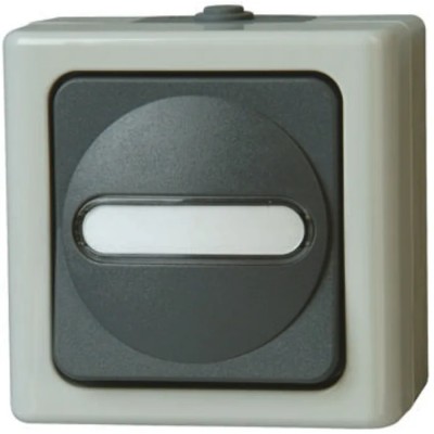 Kopp Grey Illuminable Surface Mount 3 Gang Wall Switch 10A 25V IP44 5608.5600.2