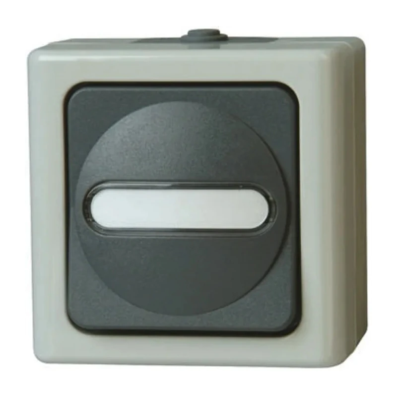 Kopp Grey Illuminable Surface Mount 3 Gang Wall Switch 10A 25V IP44 5608.5600.2